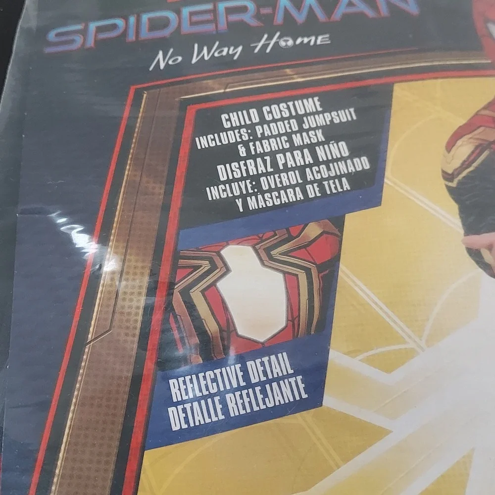 Spider-Man Costume Boys S 6/7 Red Integrated Suit No Way Home JWC0020 Marvel